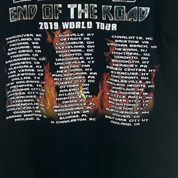 KISS 2019 World Tour Black Band Tee size M - Picture 4 of 9
